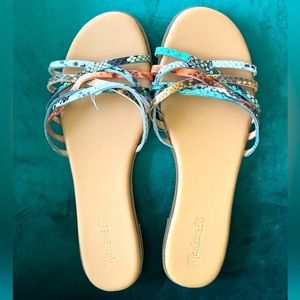New Madewell Snakeskin Sandals 9